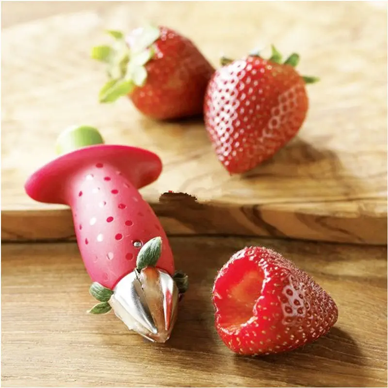 Novelty Strawberry Tomatoes Stalks Stem Leaves Huller Remover Fruit Corer Tool55714 1