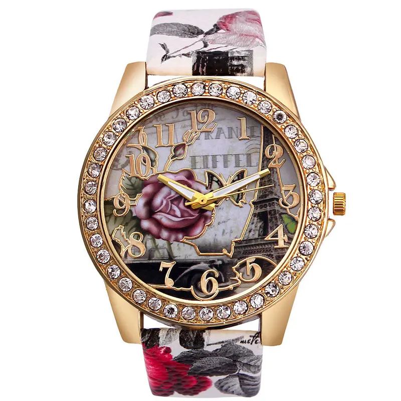 Nueva Luxury Women Watch Wristwatch Colorful Dress Quartz Watch Arabic Numerals Reloj De Lujo 1