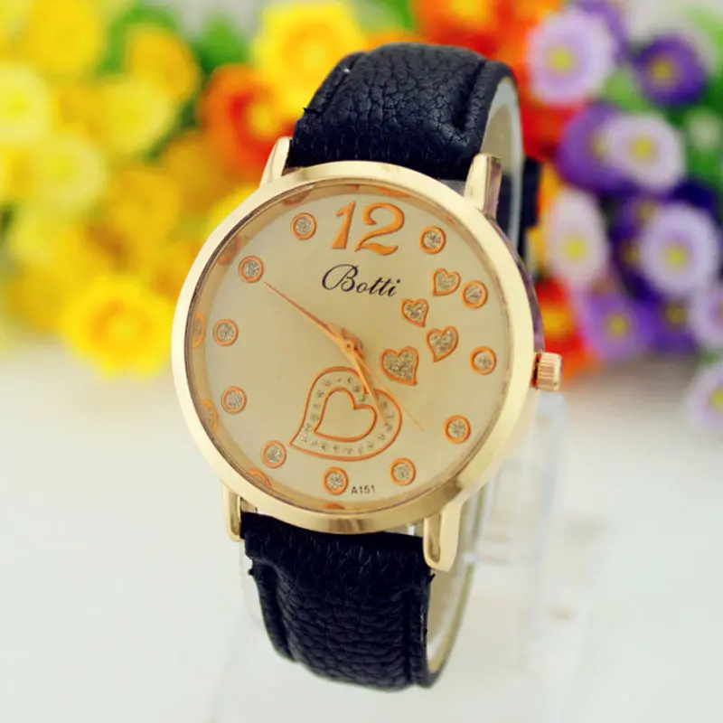 Number Dial Vintage Women Gilrs Dress Faux Leather Bracelet Quartz Wrist Watch Sport Relogio 6 Candy Color 3