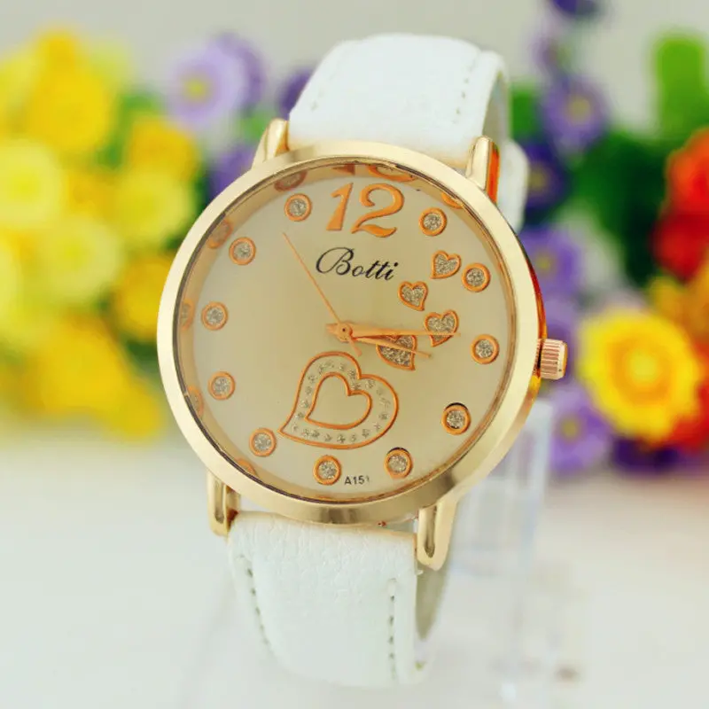 Number Dial Vintage Women Gilrs Dress Faux Leather Bracelet Quartz Wrist Watch Sport Relogio 6 Candy Color 4