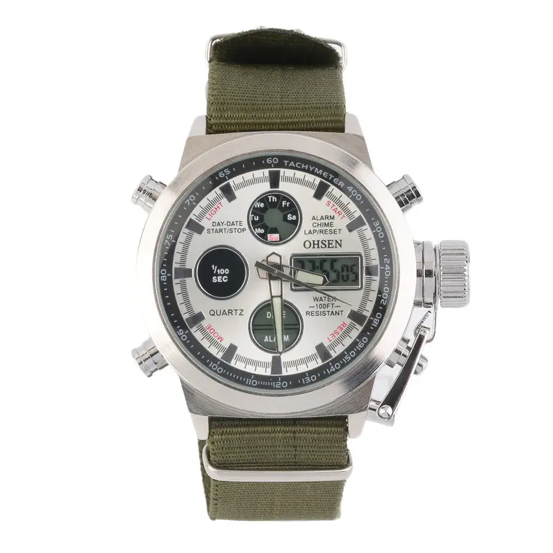 Nylon Fabric Band Quartz Digital Wrist Watch Date Time Week 2