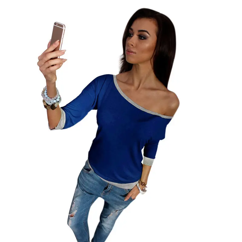 Off Shoulder Dames Bloezen Loose Women Blouse Clothing Dressed Shirts Vetement S 1