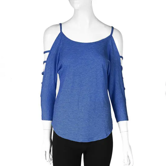 Off-Shoulder Mid-Length Top – Round Neck Blouse Paired with Pink-Grey or Navy Jeans