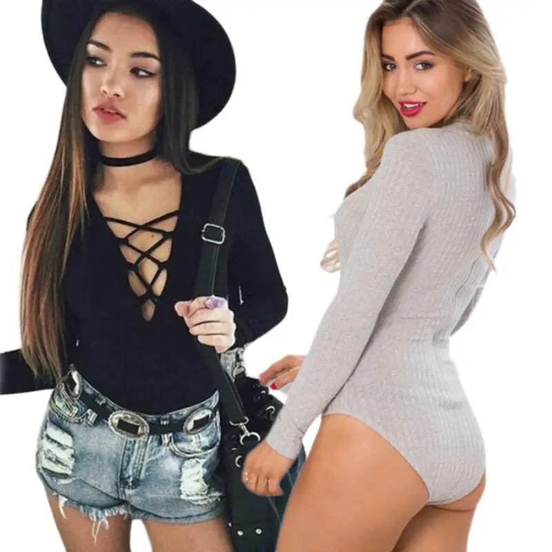 One-Piecebodycon Leotard T-Shirt Tops With Greyblack Color Smlxlxxl Size 3