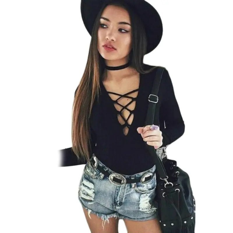 One-Piecebodycon Leotard T-Shirt Tops With Greyblack Color Smlxlxxl Size 8