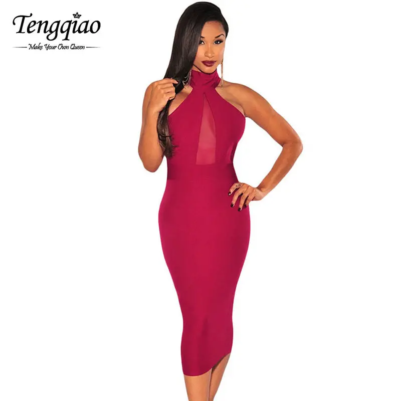 One-Step Sexy Black Bodycon Dress Slim Turtleneck Sleeveless Black Long Party Dress Pencil Club Wear Sundress 3