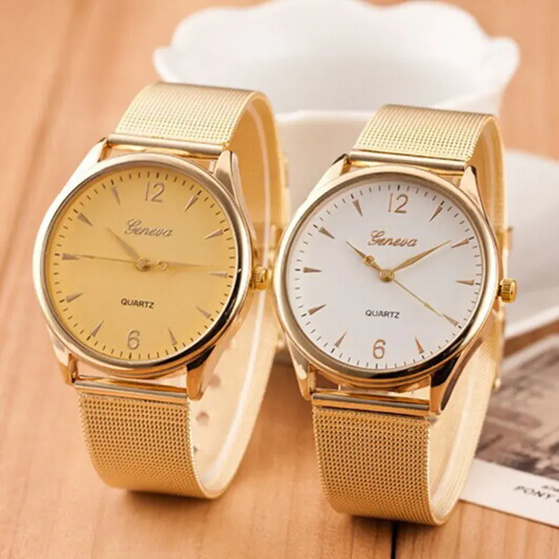Onfine Gofuly Whale Ping Scolour Puscard Fashion Women Classic Gold Quartz Stainless Steel Wrist Watch 1