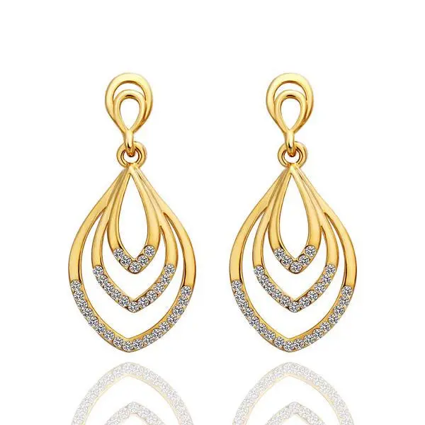 Online Shopping India 18K Gold Plating Earing Kp Yellow Leaf Drop Earrings Cufflinks Charms 136 1