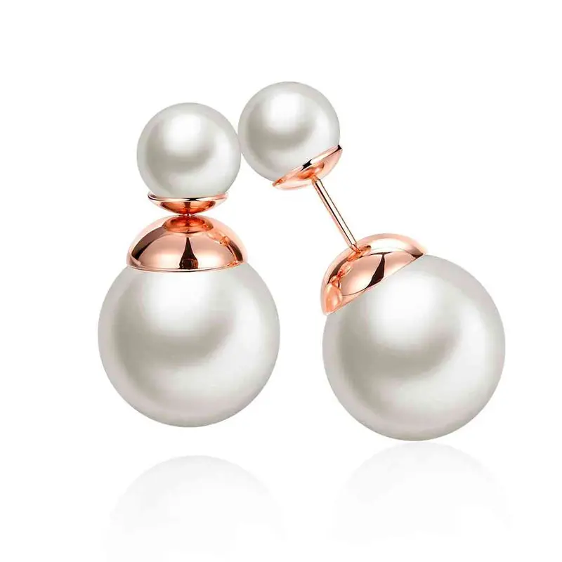 Online Shopping India 18K Gold Plating Earings Jewelry Pearl Bead Stud Pendientes Sport 348 1