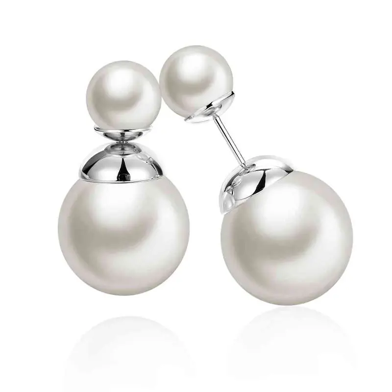Online Shopping India 18K Gold Plating Earings Jewelry Pearl Bead Stud Pendientes Sport 348 2