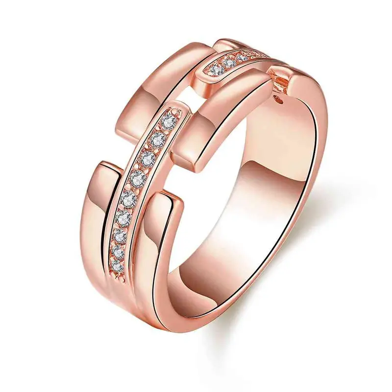 Online Shopping India 18K Gold Plating Wedding Rings Crystal Bridges Anillos Bone Skgr394 2