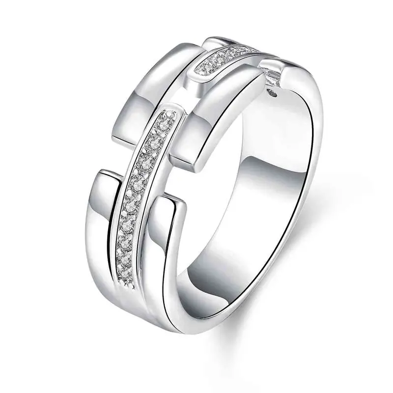 Online Shopping India 18K Gold Plating Wedding Rings Crystal Bridges Anillos Bone Skgr394 3