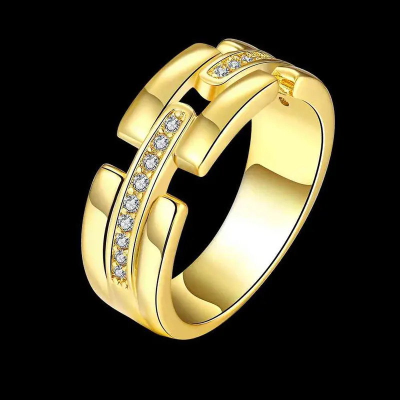 Online Shopping India 18K Gold Plating Wedding Rings Crystal Bridges Anillos Bone Skgr394 6