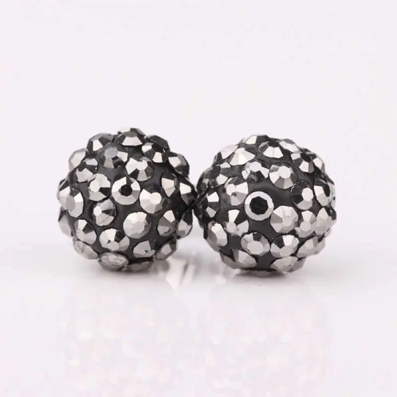 Online Shopping India Shamballa Earings Jewelry Black Crystal Stud Pendientes Bear Floating Charms 1