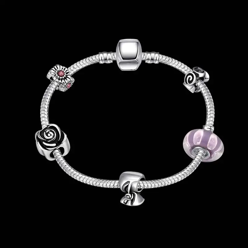 Online Shopping India Silver Bracelets Bangles Geometric Beads Connected Pulseras Mujer Personalized Pfdh 2 2