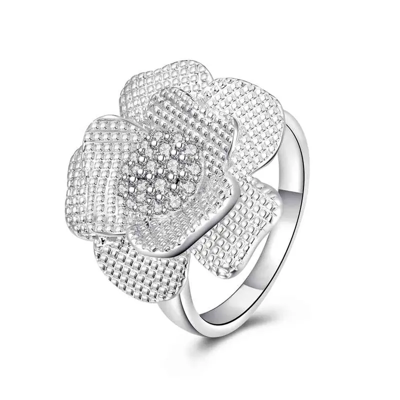 Online Shopping India Silver Engagement Rings Five Leaves And Flowers Anel Joias 29 1
