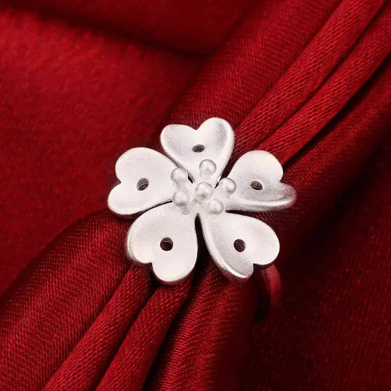 Online Shopping India Silver Engagement Rings Five Leaves And Flowers Anel Joias 29 10