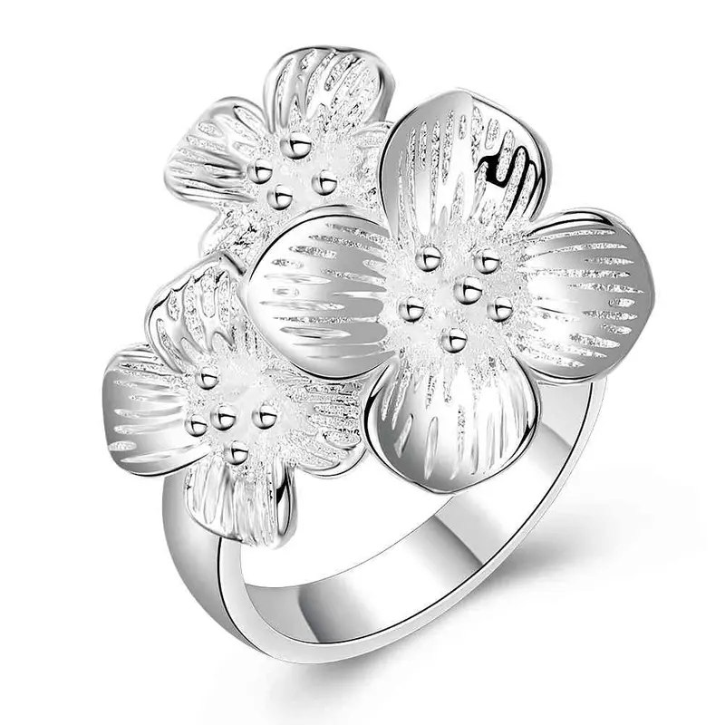 Online Shopping India Silver Engagement Rings Five Leaves And Flowers Anel Joias 29 4