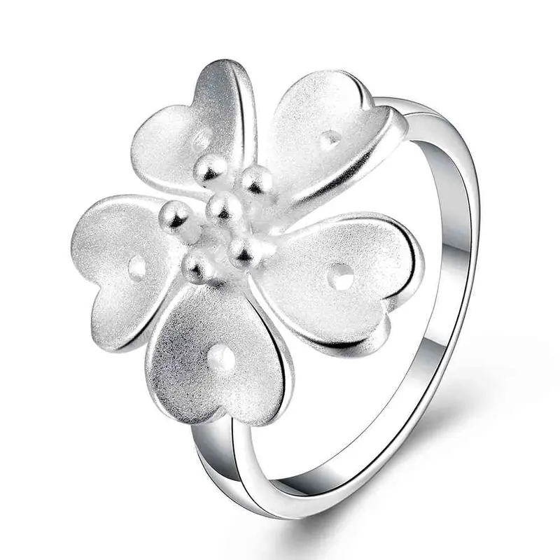 Online Shopping India Silver Engagement Rings Five Leaves And Flowers Anel Joias 29 6