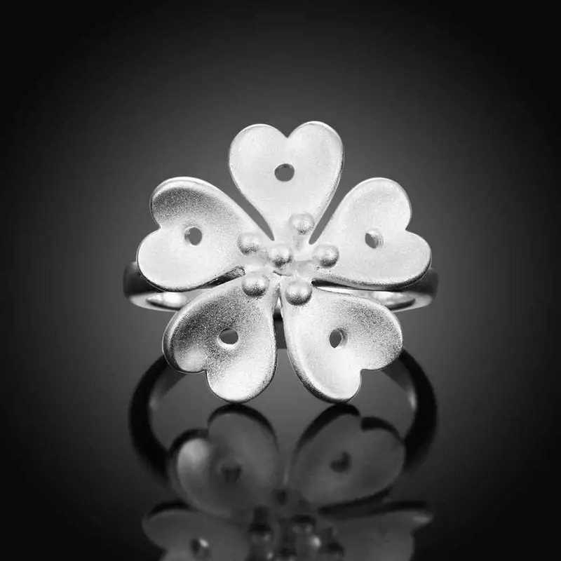 Online Shopping India Silver Engagement Rings Five Leaves And Flowers Anel Joias 29 8