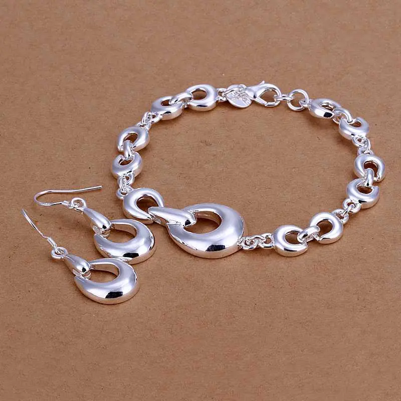Online Shopping India Silver Jewelry Sets Horseshoe Bracelet Earrings African Jewelry Set Bijoux 81 1