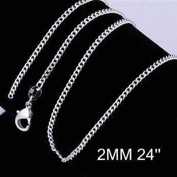 Online Shopping India Silver Plated Chain 2M 16-24Inch Personalized 2 15