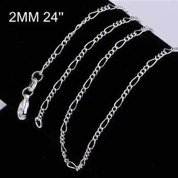 Online Shopping India Silver Plated Chain 2M 16-24Inch Personalized 2 5