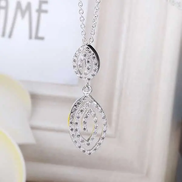 Online Shopping India Silver Plated Collar Necklace Vintage Zircon Paved Pendent Big Necklace Wedding Decoration 1