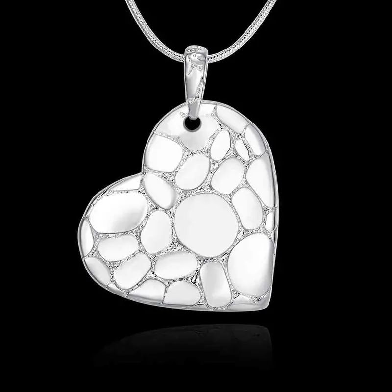 Online Shopping India Silver Plated Statement Necklace Heart-Shaped Colar Gift For Her 8 5 2