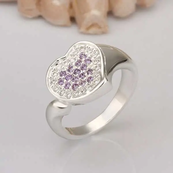 Online Shopping India Silver Ring Heart To Heart Anel Masculino Men Jewelry 7 5