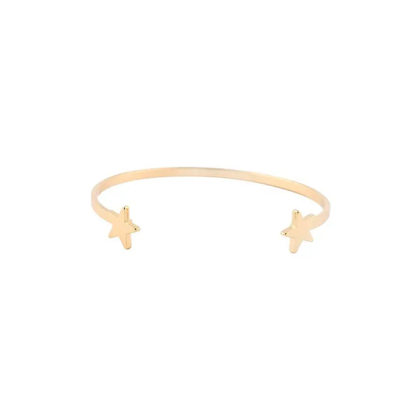 Open Double Star Love Bangles Classic Adjustable Star Cuff Bangles Wedding Gifts G069 1