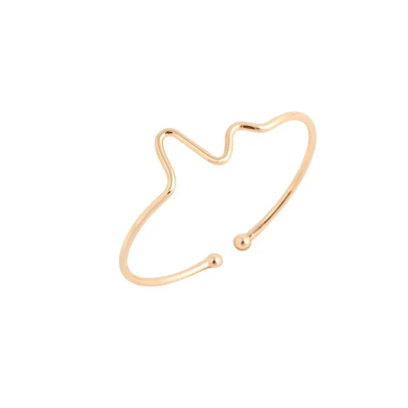Open Electricity Wave Shape Bracelet Bangles Birthday Gift G056 1