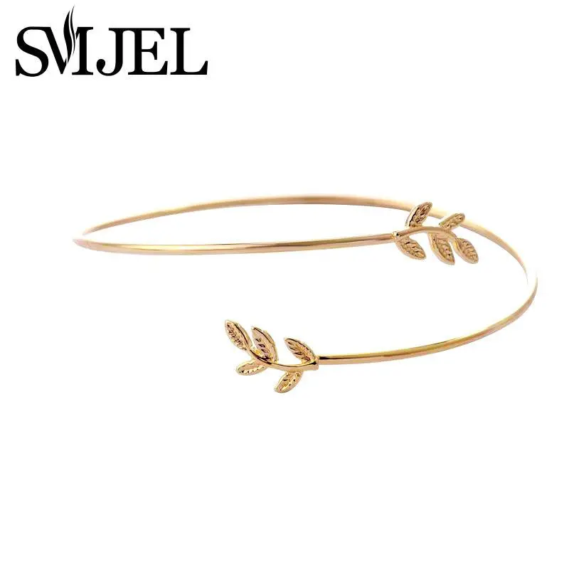 Open Love Leaf Bangle Bracelet Party Gift G054 1
