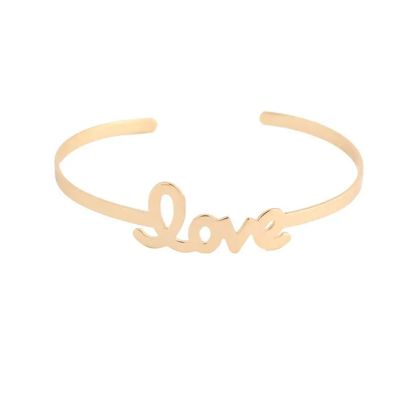 Open Love Letter Cuff Bangles Gifts G058 1