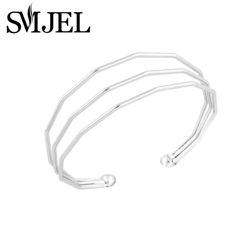 Open Triple Line Bracelet Bangle Cuffs G047 2