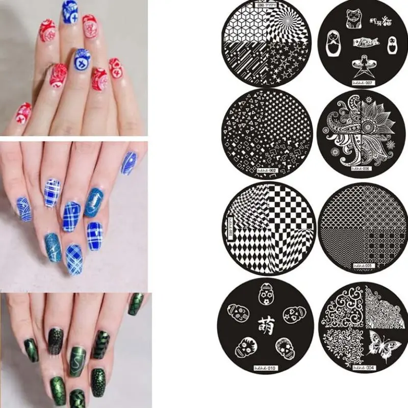 Optional Flower Pattern Nail Art Image Stamp Stamping Plates Manicure Template For Diy Hehe Series 1
