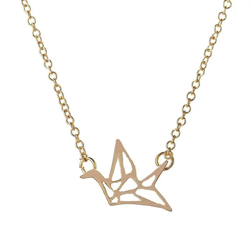 Origami Crane Statet Necklace Style Animal Necklaces N006 2
