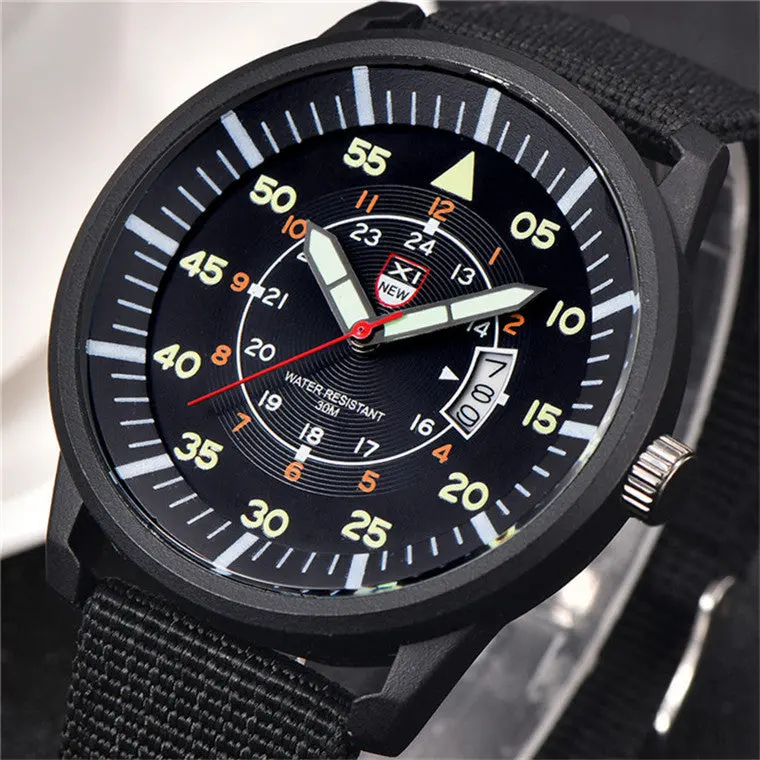 Orologio Uomo Marca Famosa Famous Xi Date Quartz Military Watch Men Soldier Canvas Strap Army Watches Feida 1