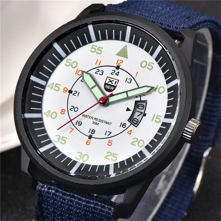 Orologio Uomo Marca Famosa Famous Xi Date Quartz Military Watch Men Soldier Canvas Strap Army Watches Feida 5