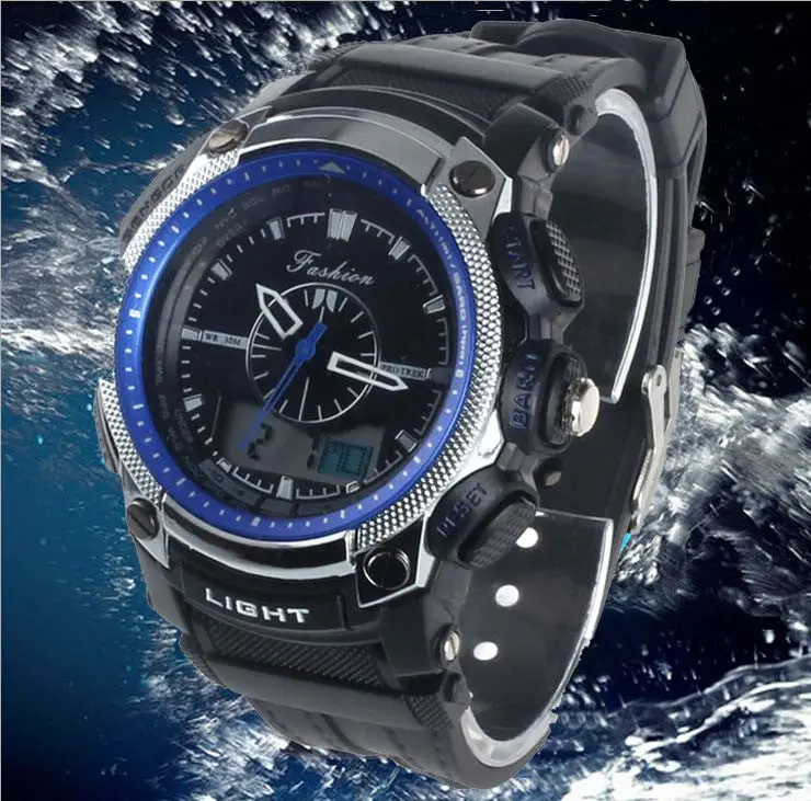 Outdoor Men Boy Sports Watches Led Digital Quartz Multifunction Waterproof Military Man Watch Dress Wristwatches 1