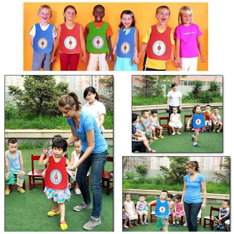 Outdoor Sport Vest Kids Children Dodgeball Game Clothes 3 Balls Toys For Children 1