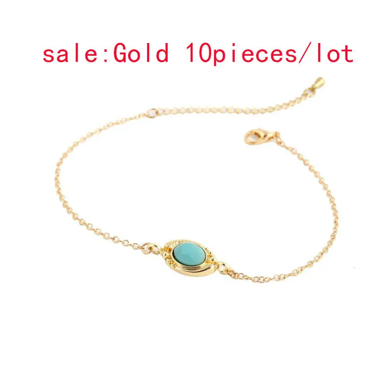 Oval Turquoise Bracelets 10Pcs30pcs-B032 1