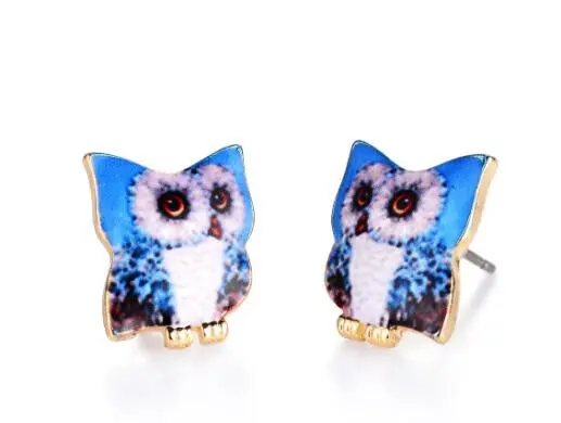 Owl Earrings Animal Studs Jewelry Love My Pet Jewelry Animal Party Earrings Love Gift Idea Oed082 2