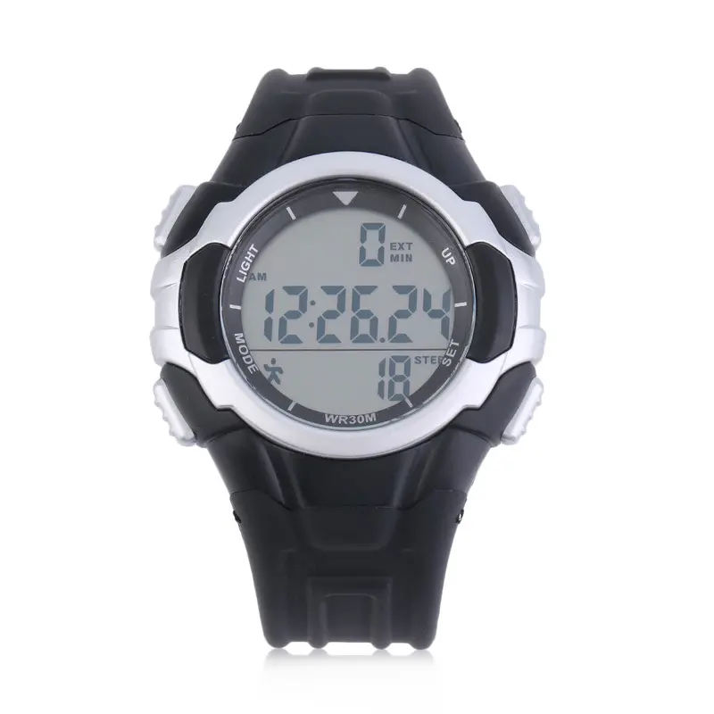 P3158 Intelligent Outdoor 3D Pedometer Acrylic Glass Sports Watch Led Display Rubber Band Wristwatch 1