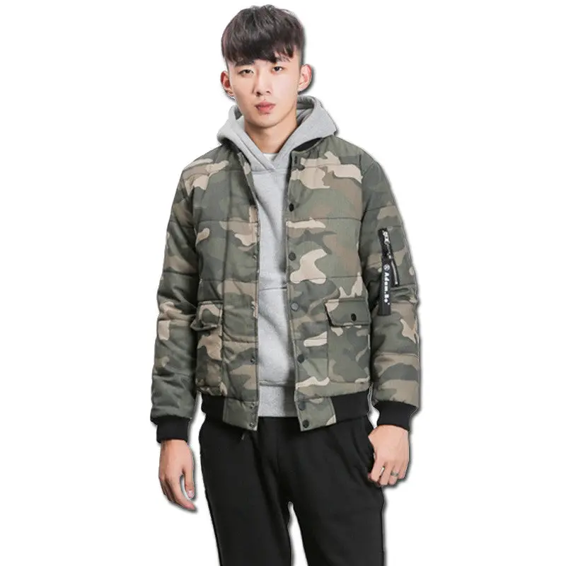 Padded Cotton Camouflage Jackets Veste Homme Jackets Casual Slim Fit Zipper Jackets Jaqueta Hombre 1