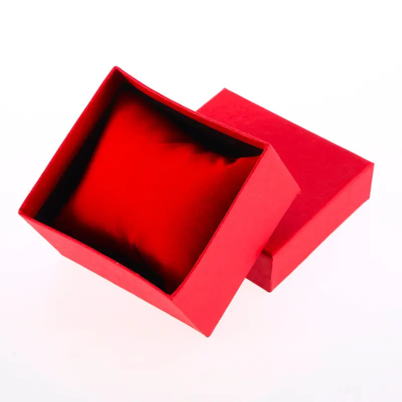 Paper Present Gift Case Red For Bangle Jewelry Watch Box 83Mm*78Mm*52Mm Red 1