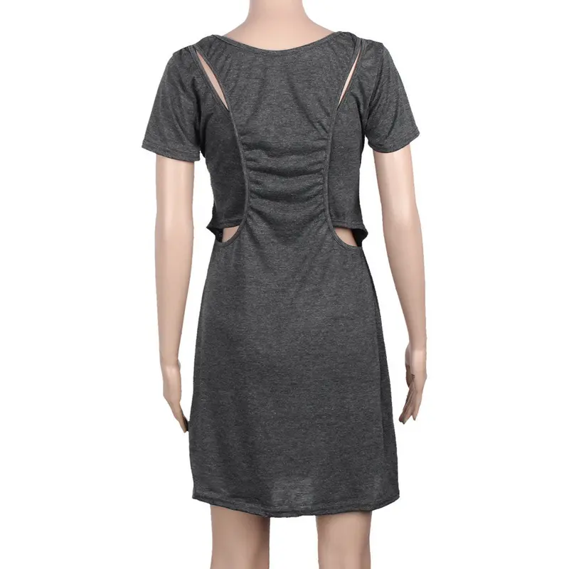 Party Dresses Robe Women Sexy Bodycon Short Sleeve Sexy Mini Shirt Dress Plus Size Feida 4