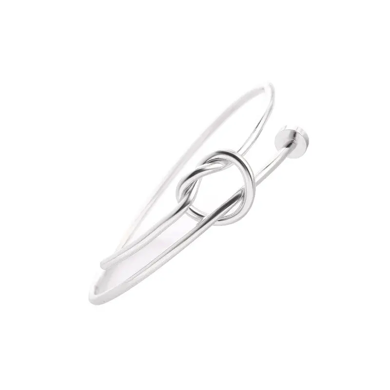 Party Jewelry Twist Knot Nail Bangle Heart Knot Bracelet Stack Bangle Cuff 10Pcs-G026 1