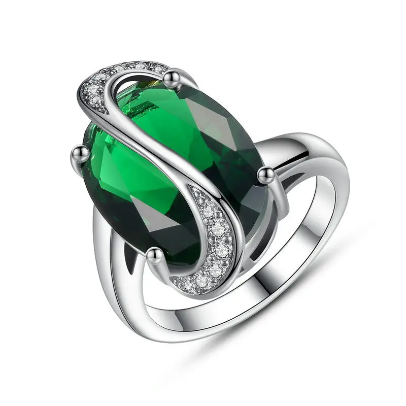 Party Ring Oval Stone Curved Big Stone Midi Finger Rings For Bague Femme Bijoux R208 1