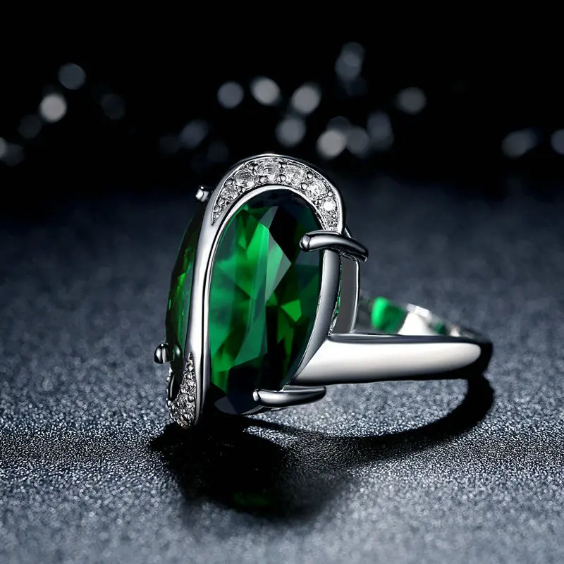 Party Ring Oval Stone Curved Big Stone Midi Finger Rings For Bague Femme Bijoux R208 2